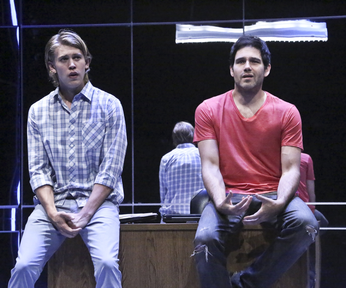 Austin Butler and David Clayton Rogers in Death of the Author at The Geffen Playhouse